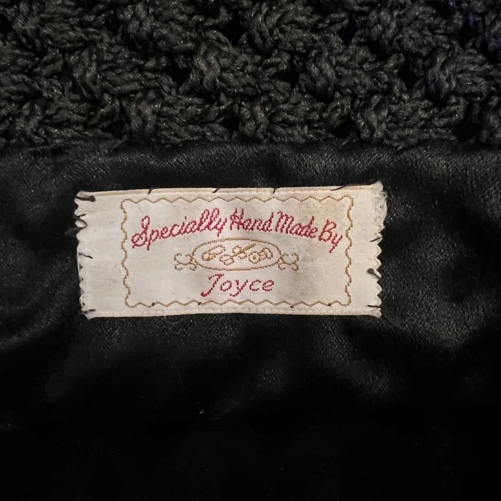 Woman's Small Black Crochet Handbag